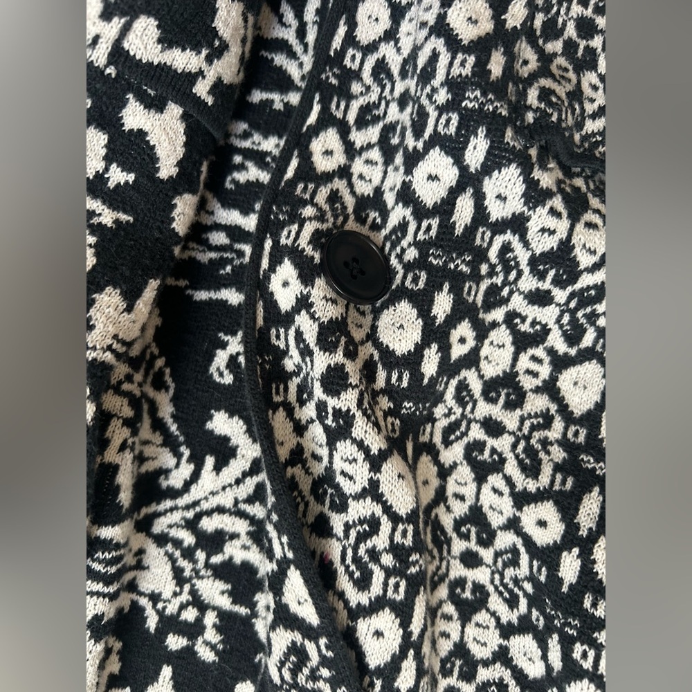Antropologie ETT TWA Women's Jacket Black/White Floral - Picture 8 of 9